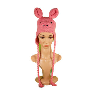 Pink Pig Crochet Beanie