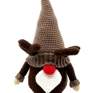 Reindeer Gnome with brown antlers